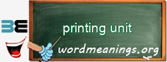 WordMeaning blackboard for printing unit